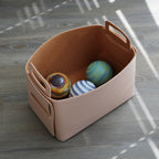 Set of 2 Burnt Blush Foldable Storage Basket