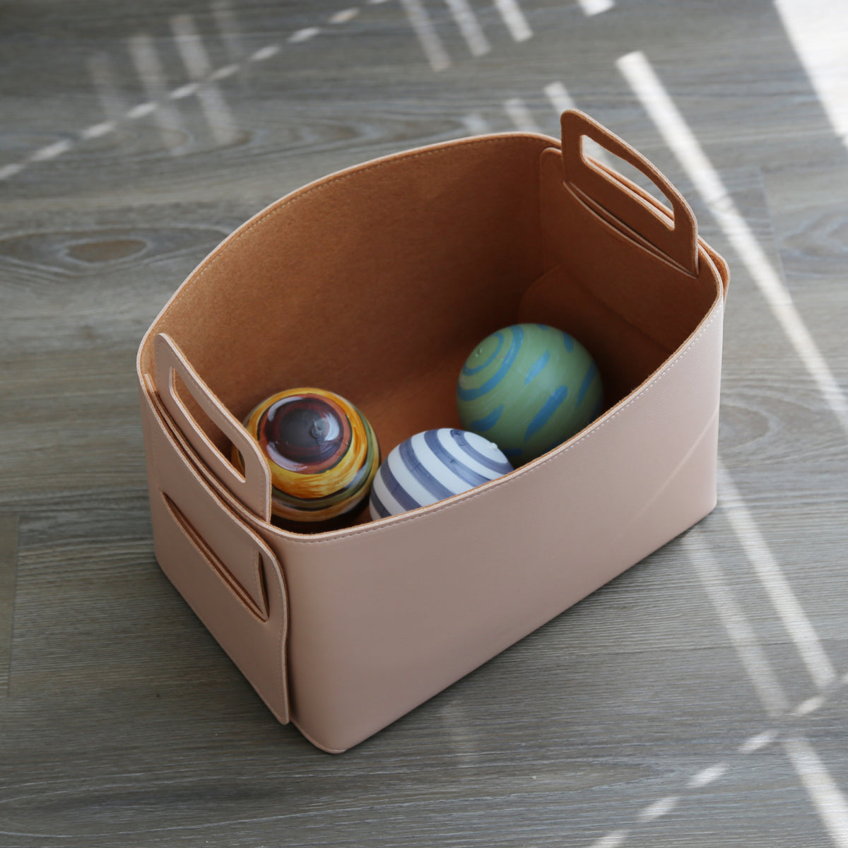 Set of 2 Burnt Blush Foldable Storage Basket