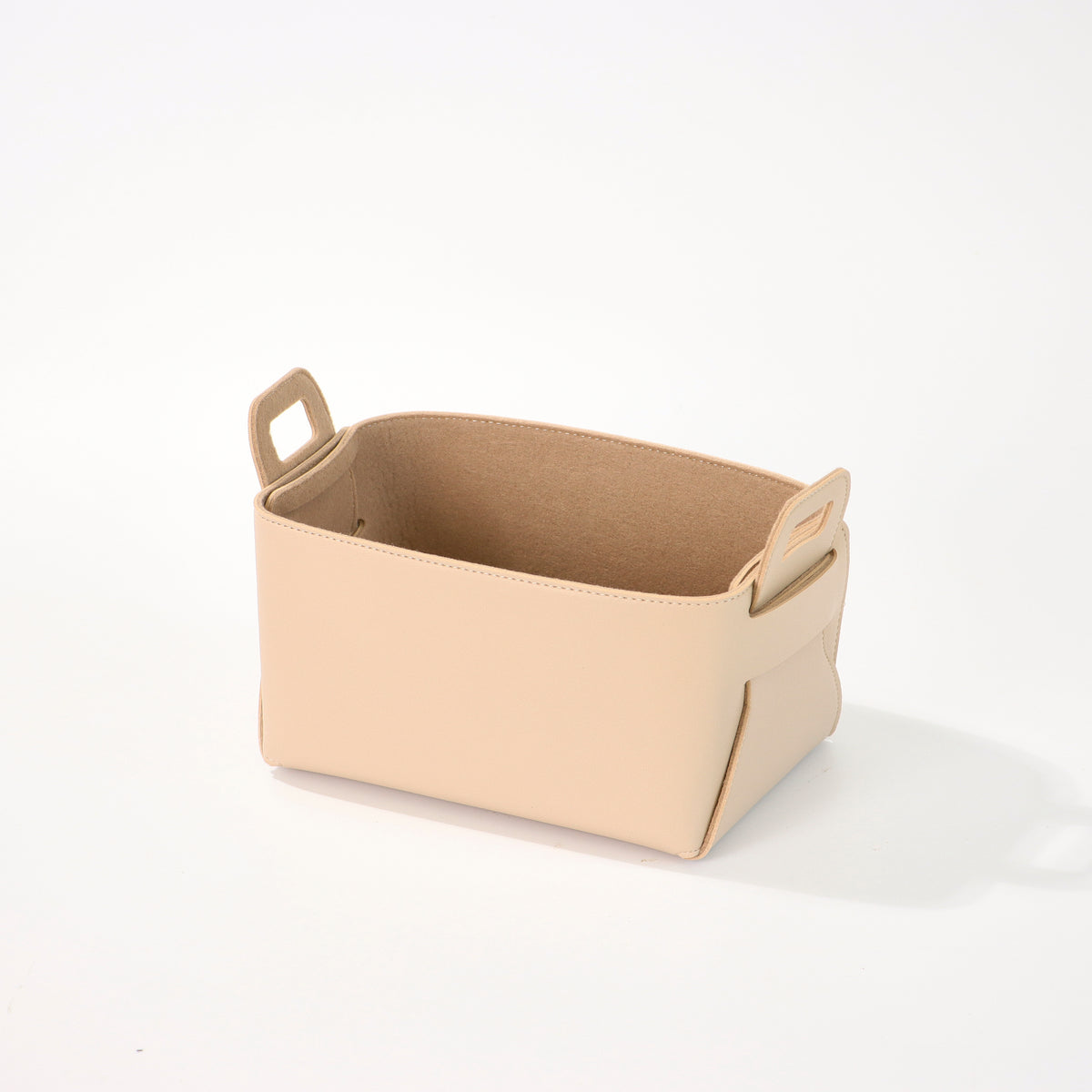 Medium Vegan Leather Storage Basket