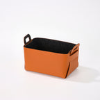 Medium Vegan Leather Storage Basket
