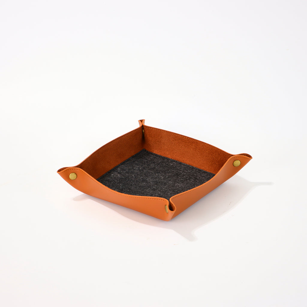 Large Vegan Leather Catchall Tray