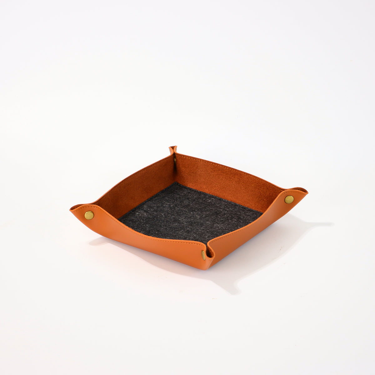 Large Vegan Leather Catchall Tray