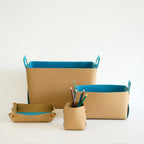 Vegan Leather Storage Set of 4
